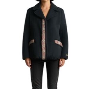 Vintage Albert Nipon Italian Fine Wool Reworked Coat Size L